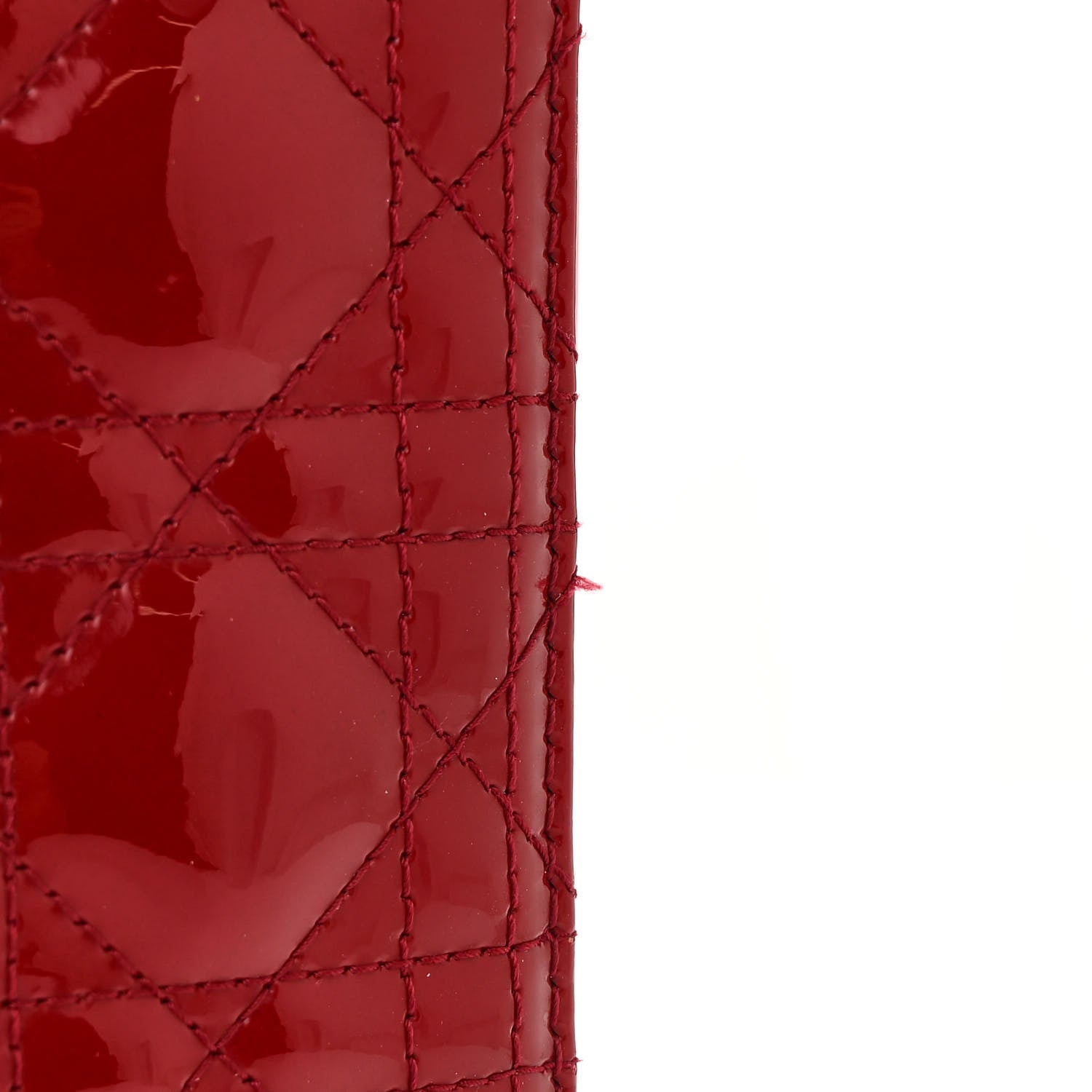 Christian Dior Patent Cannage Large Lady Dior Red 14 of 15