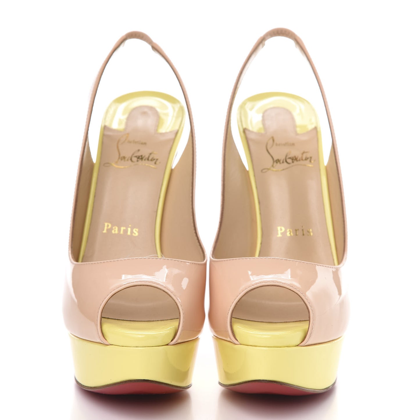 Patent Lady Peep Sling 150 Pumps 37.5 Poudre