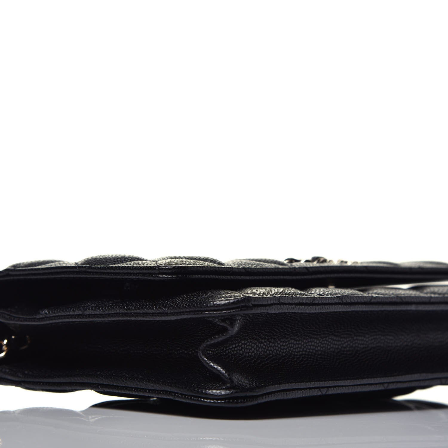 Chanel Caviar Quilted French New Wave Chain CC Wallet On Chain WOC Black 8 of 9