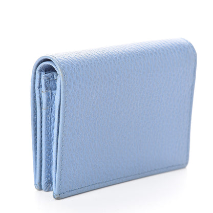 Gucci Dollar Calfskin GG Marmont Card Case Clear Sky Blue 3 of 9
