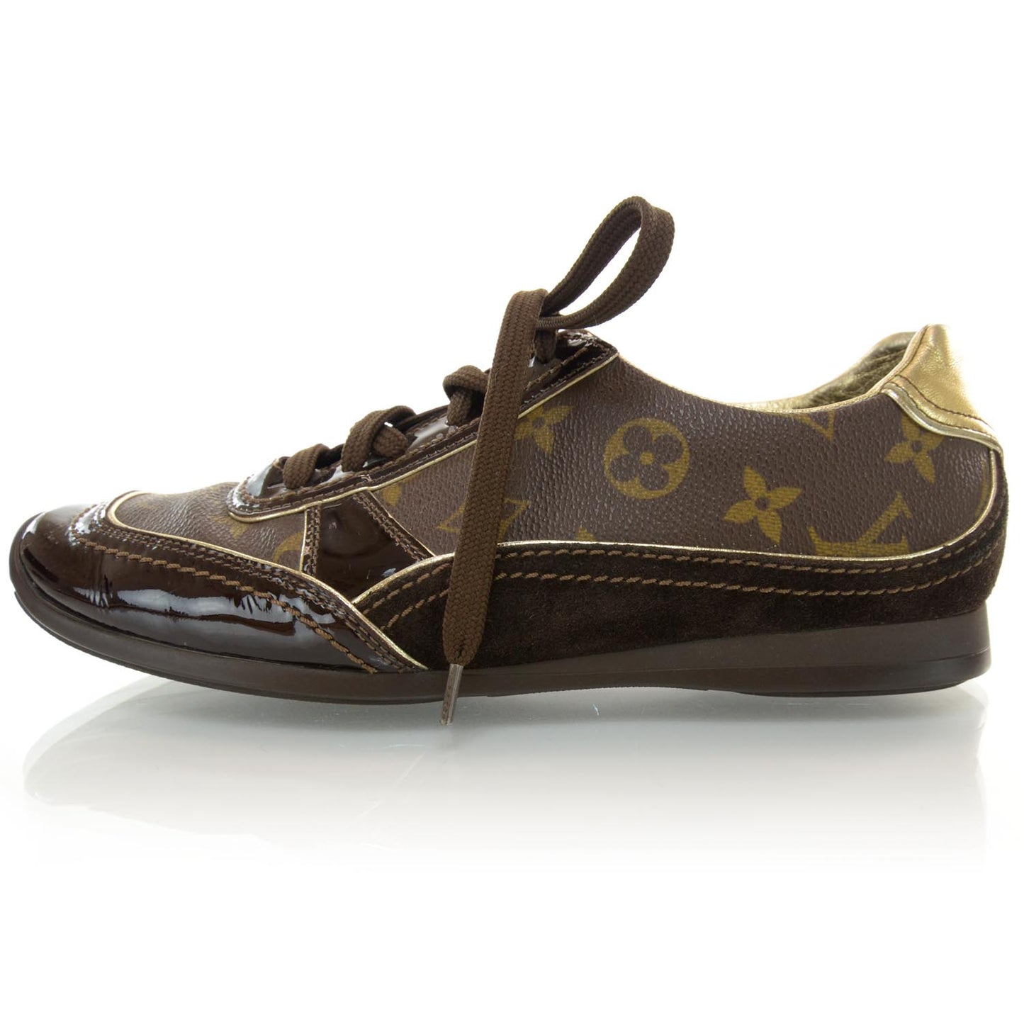 Patent Monogram Globe Trotter Sneakers 37.5