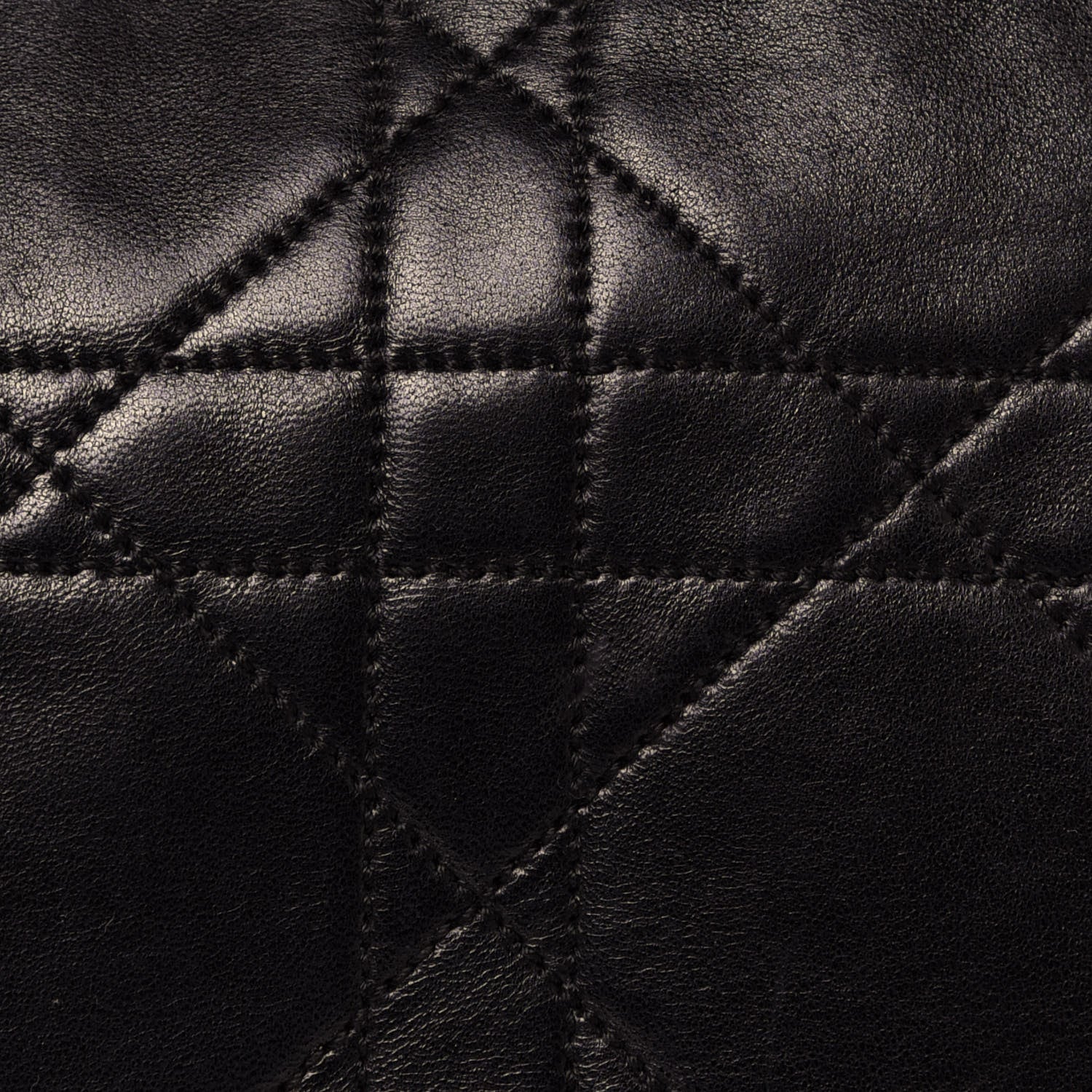 Christian Dior Lambskin Cannage Drawstring Tote Black 10 of 10