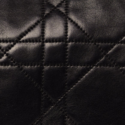 Christian Dior Lambskin Cannage Drawstring Tote Black 10 of 10