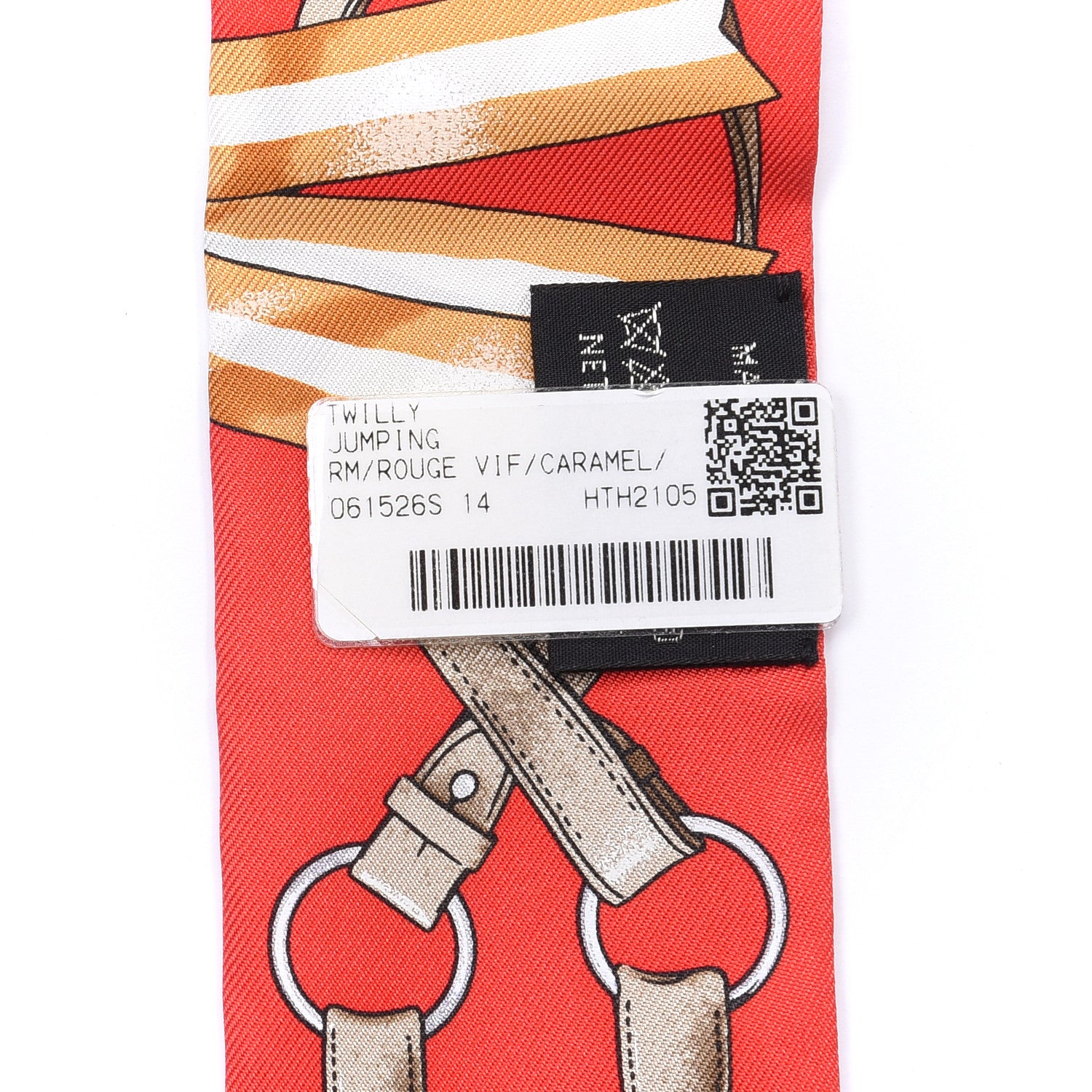 Hermes Silk Jumping Twilly Rouge Vif Caramel 4 of 4