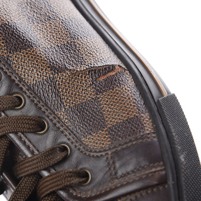 Louis Vuitton Calfskin Damier Ebene Punchy Sneakers 37.5 12 of 14