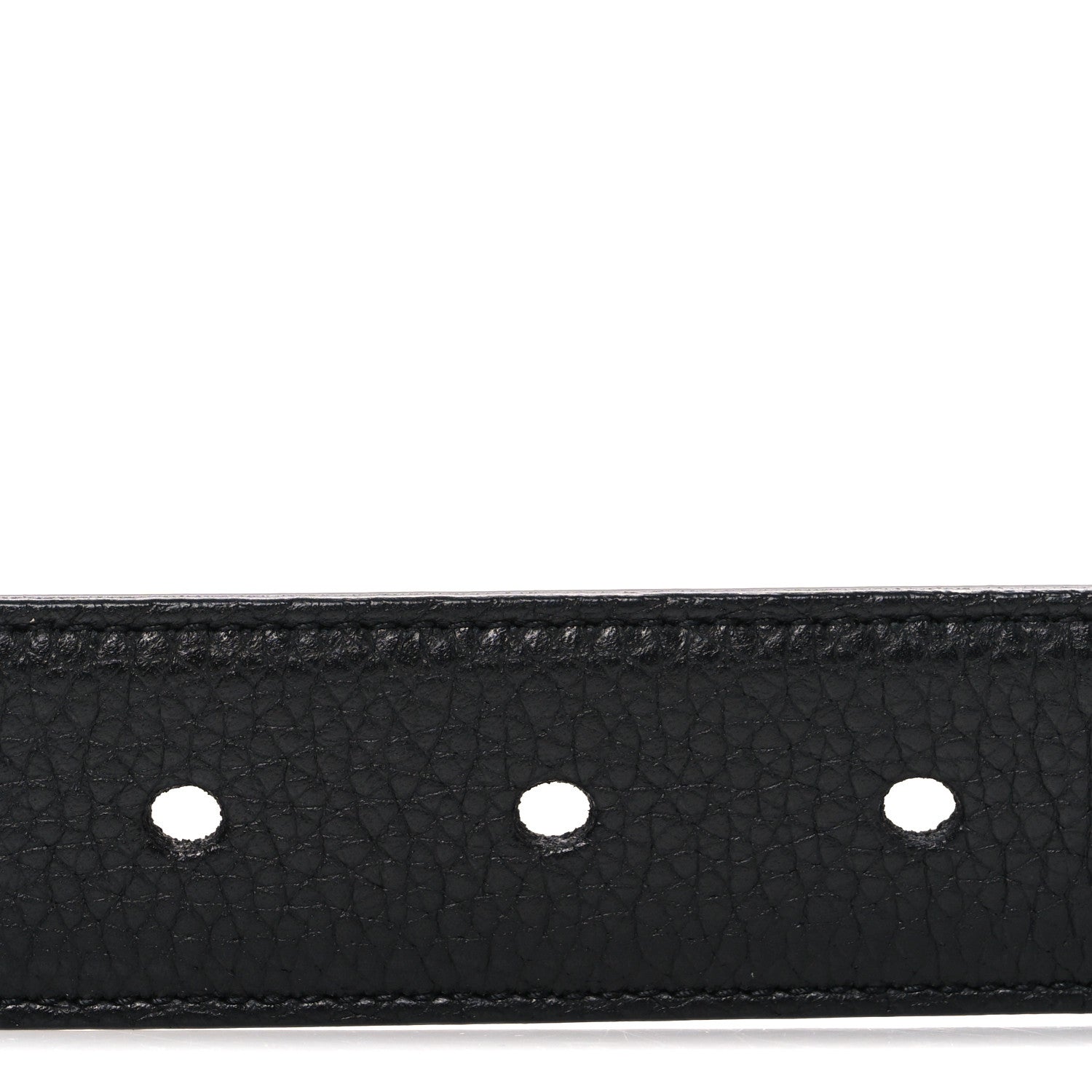 Saint Laurent Grained Calfskin Monogram Cassandre Square Buckle Belt 85 34 Black 3 of 6