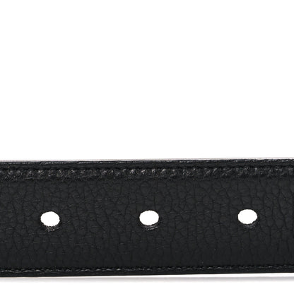 Saint Laurent Grained Calfskin Monogram Cassandre Square Buckle Belt 85 34 Black 3 of 6