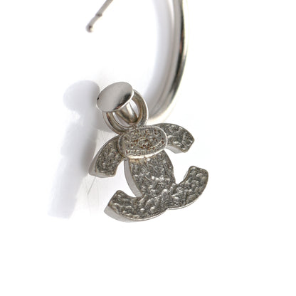 Chanel Enamel CC Drop Earrings Silver Purple 4 of 4