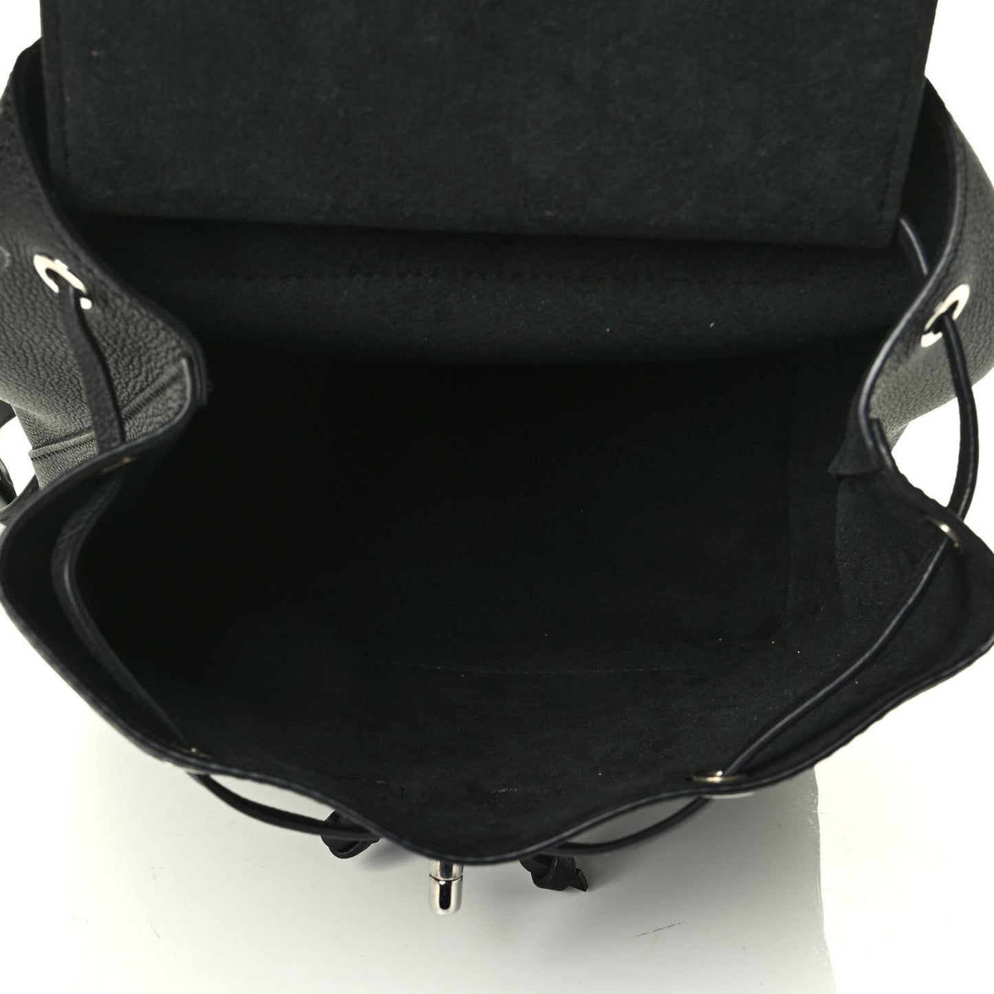 Calfskin Lockme Mini Backpack Black