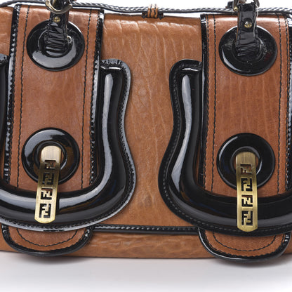 Fendi Nappa Patent B Bag Osso Black 12 of 12