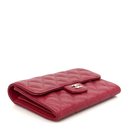 Chanel Caviar Quilted Medium Flap Wallet Red 4 of 9