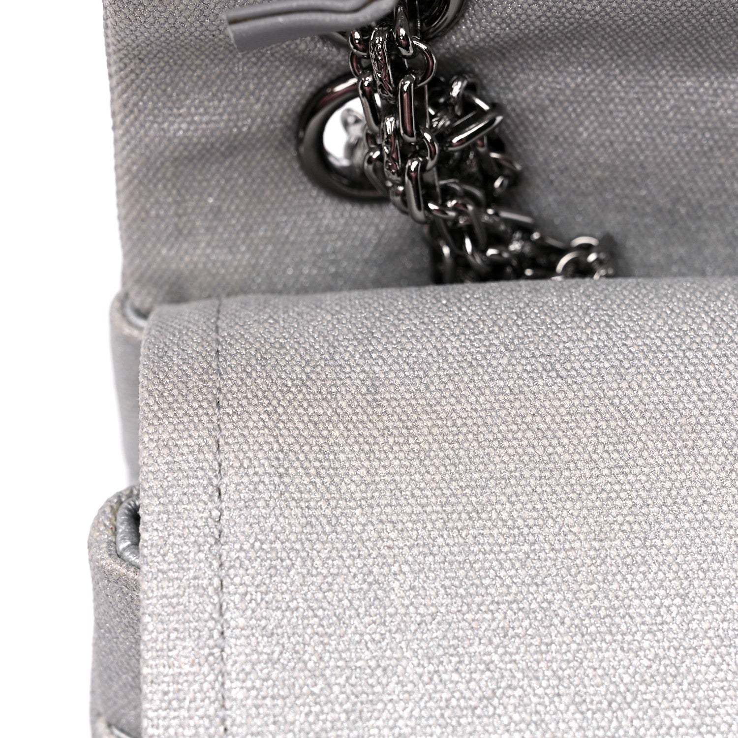 Chanel Metallic Canvas Space Charms 2.55 Reissue 226 Flap Silver 10 of 10