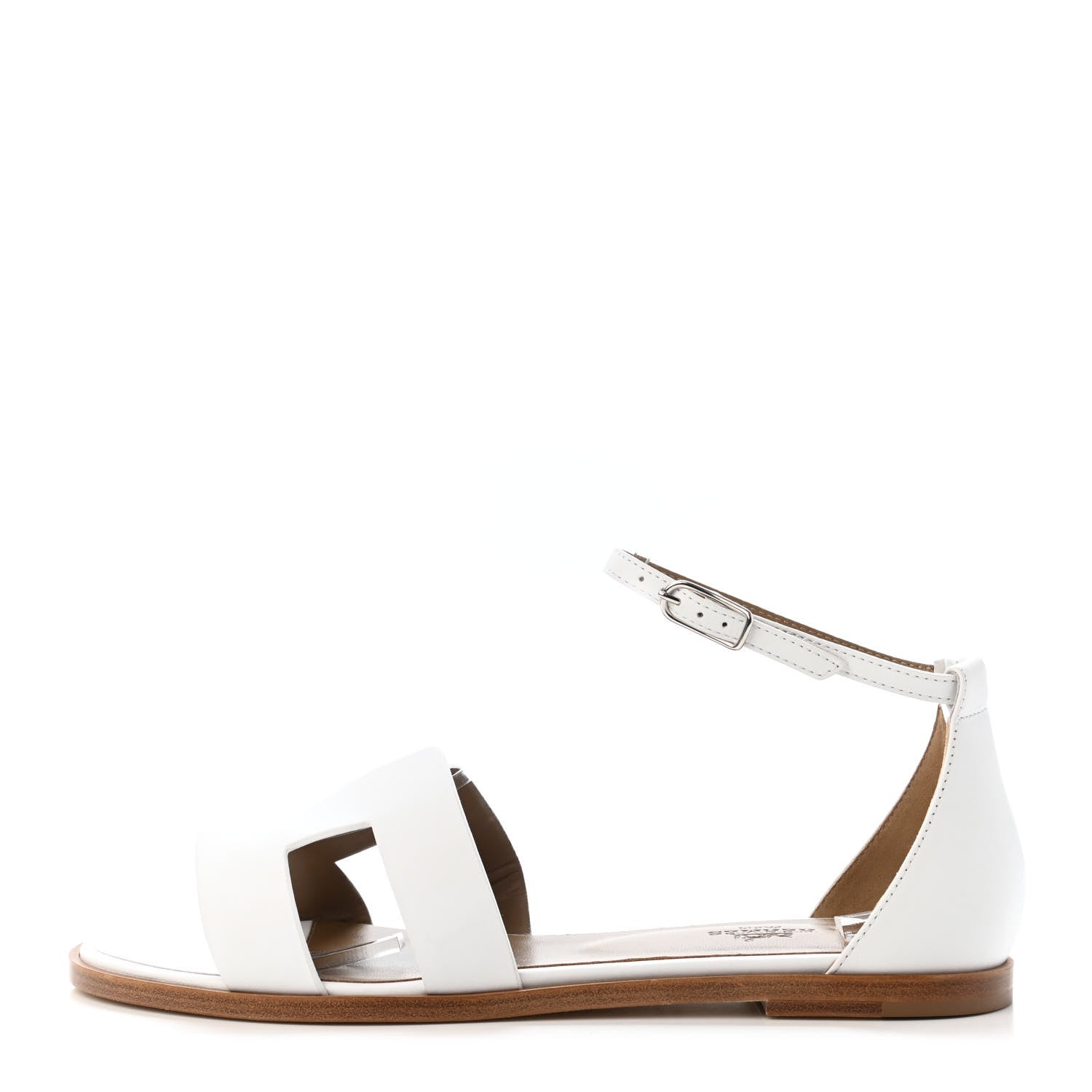 Hermes Calfskin Santorini Sandals 39 White 1 of 4