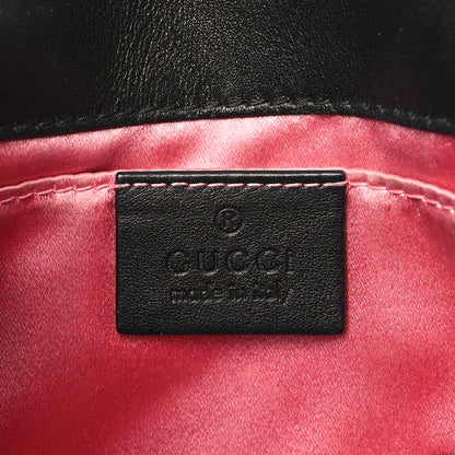Gucci Velvet Matelasse Mini GG Marmont Shoulder Bag Black 6 of 9