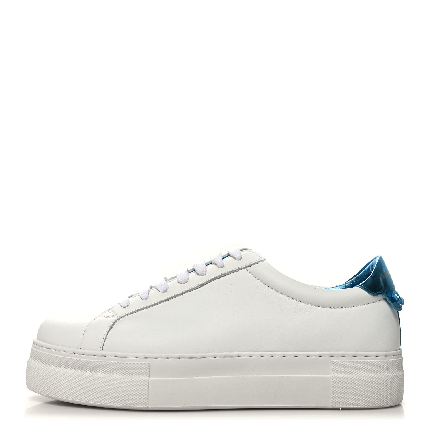 Givenchy Calfskin Womens Urban Street Sneakers 37.5 White Aqua 1 of 9