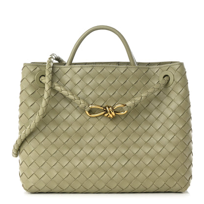 Bottega Veneta Nappa Intrecciato Medium Andiamo Shoulder Bag Travertine 1 of 9