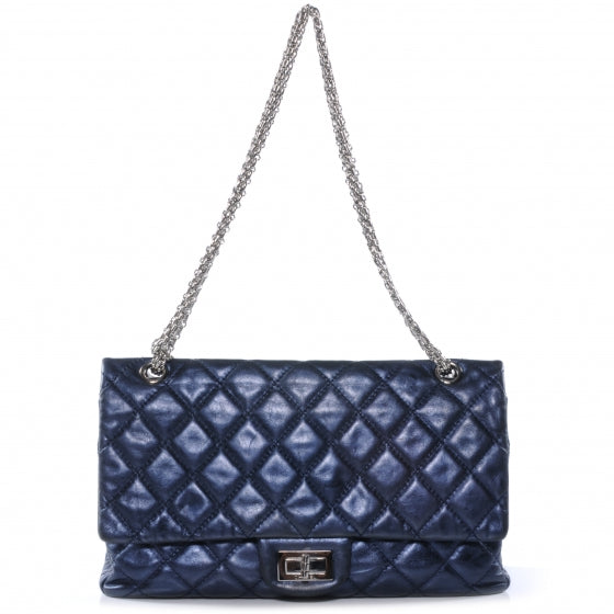 Chanel Calfskin 2.55 Reissue 227 Flap Metallic Blue 1 of 10