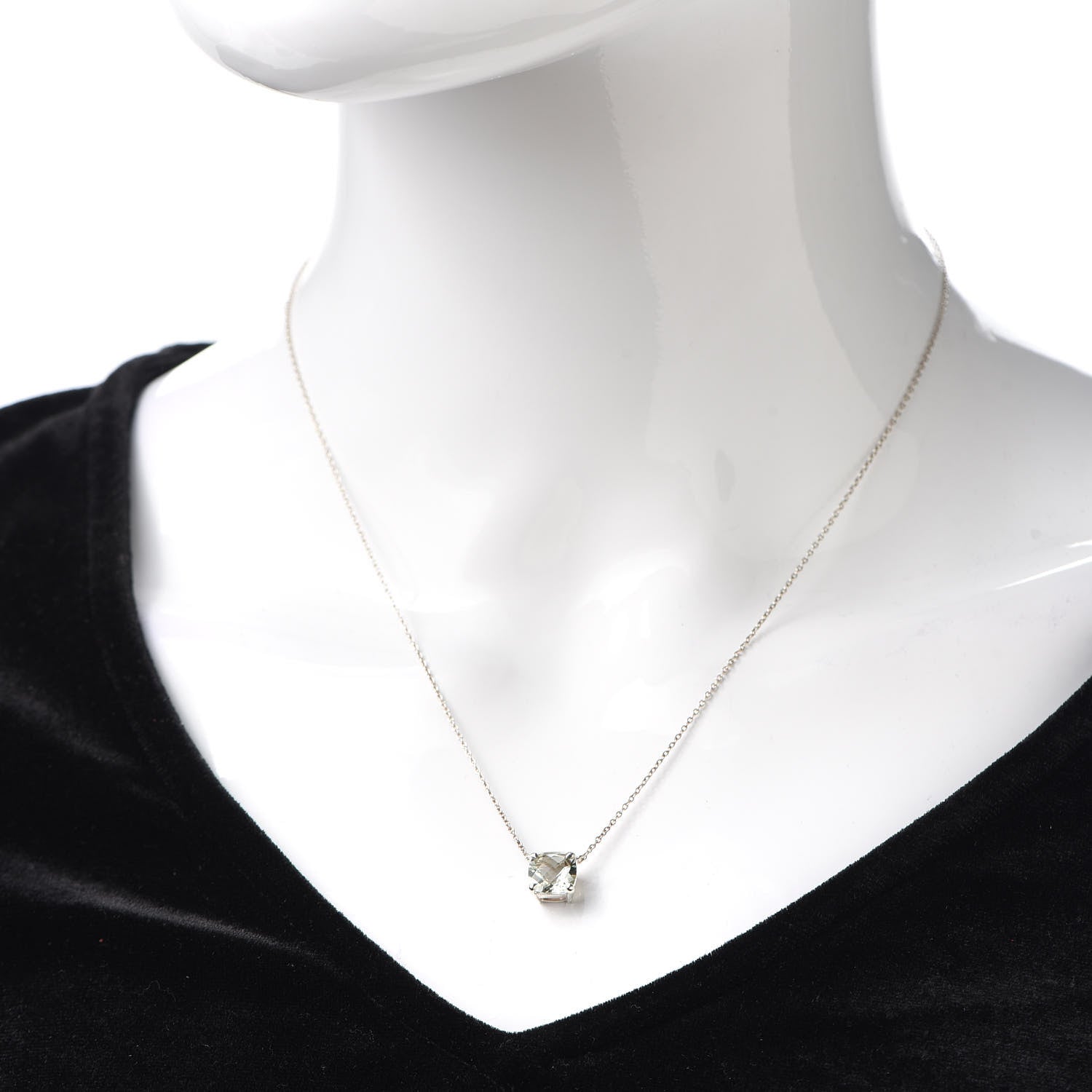 Tiffany Sterling Silver Prasiolite Sparklers Pendant Necklace 2 of 5