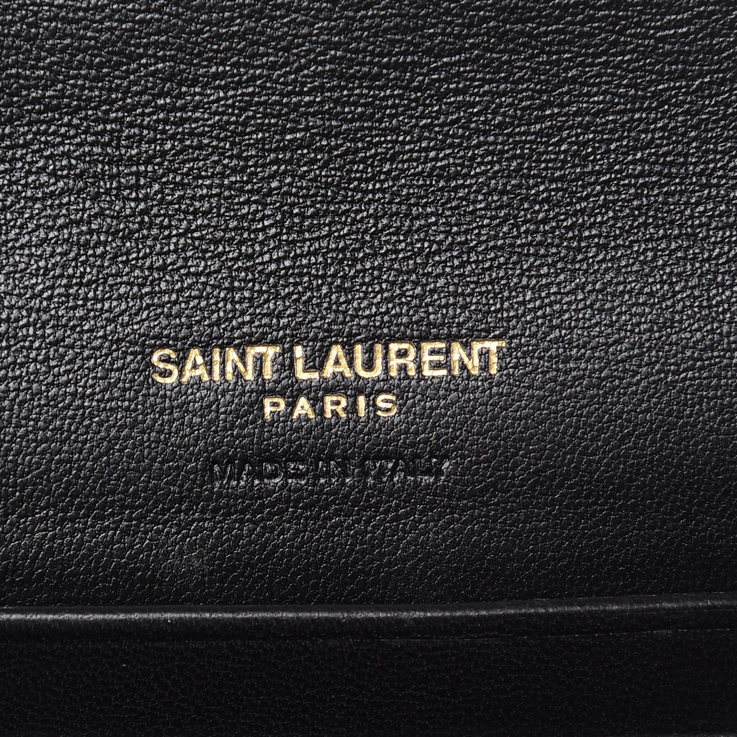 Saint Laurent Lambskin Matelasse Monogram Vicky Tri-Fold Wallet Black 6 of 7