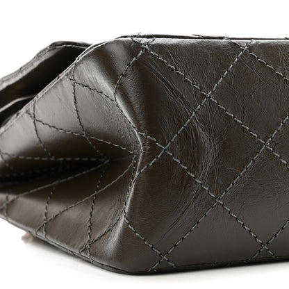Chanel Aged Calfskin Quilted 2.55 Reissue 226 Flap Dark Khaki 9 of 10