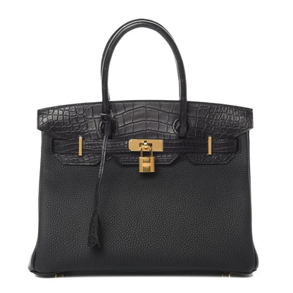 Hermes Togo Matte Alligator Birkin Touch 30 Black 1 of 37