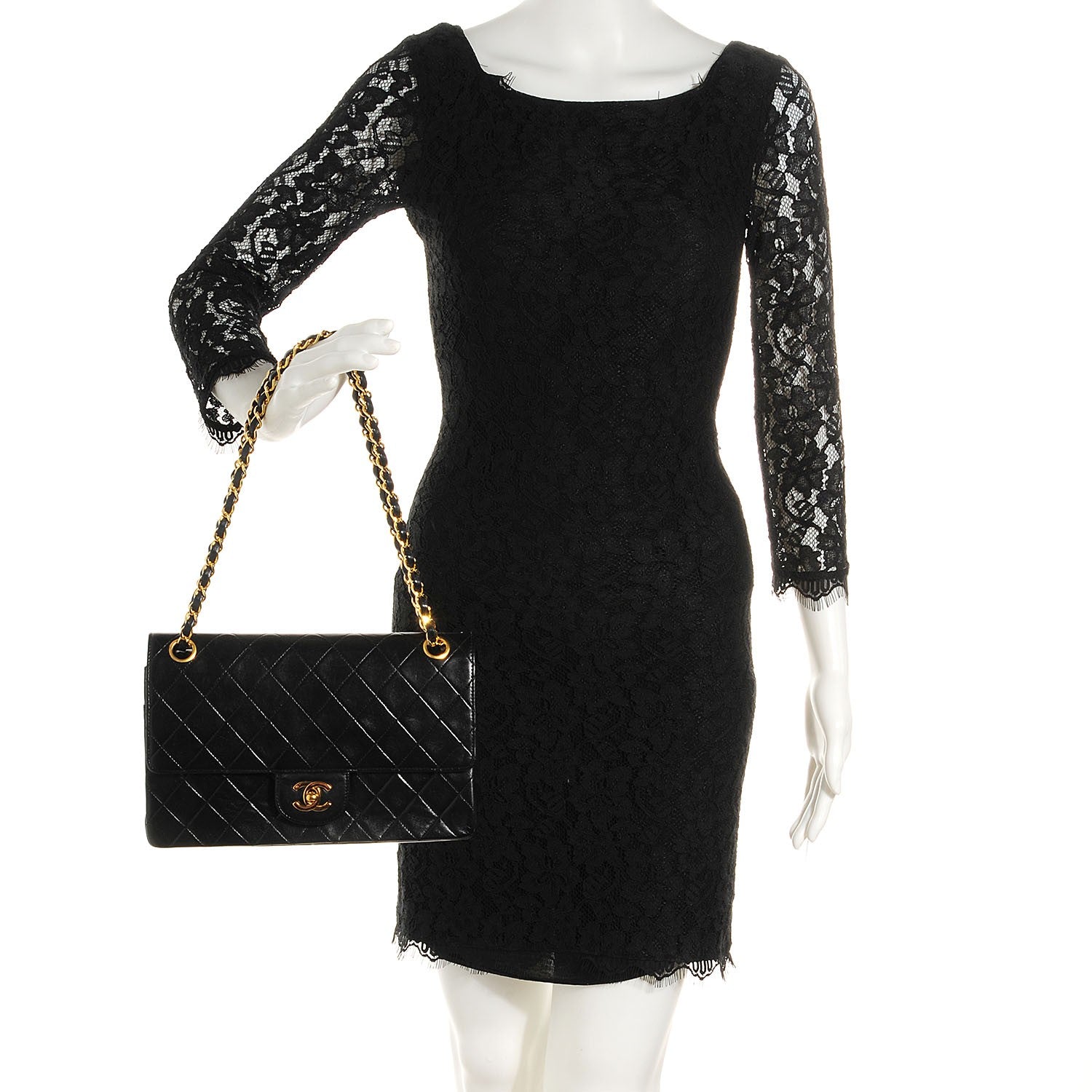Chanel Lambskin Medium Double Flap Black 2 of 8