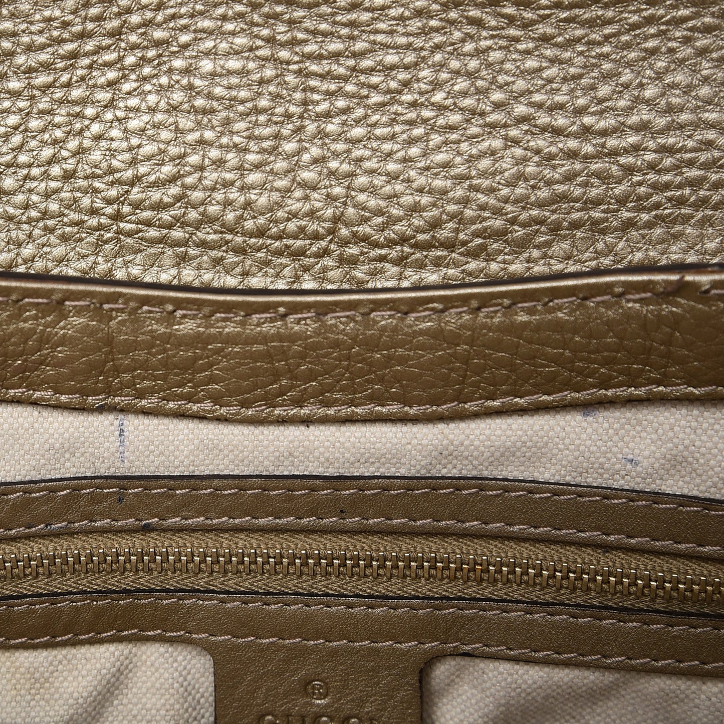 Monogram Calfskin Medium Bella Flap Bag Beige Ebony Champagne