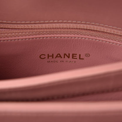 Chanel Lambskin Chevron Quilted Small Trendy CC Dual Handle Flap Bag Pink 6 of 12