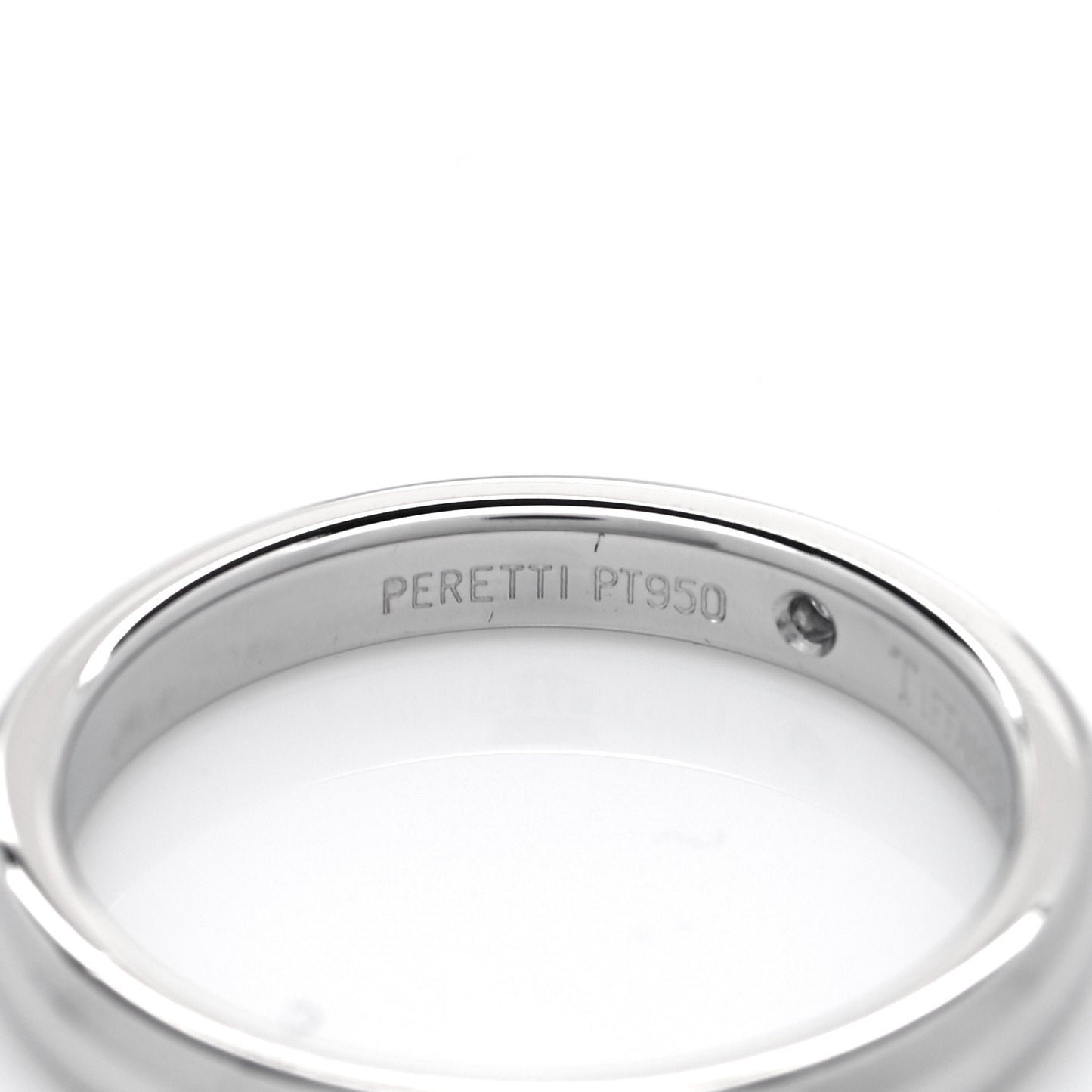 Platinum Diamond Elsa Peretti Band Ring 53 6.5