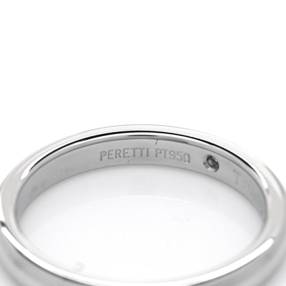 Tiffany Platinum Diamond Elsa Peretti Band Ring 53 6.5 5 of 5