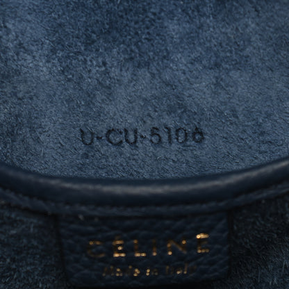 Celine Drummed Calfskin Nano Luggage Indigo 7 of 9