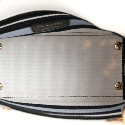 Christian Dior Canvas Embroidered Print Medium Lady D-Lite Blue Multicolor 5 of 9