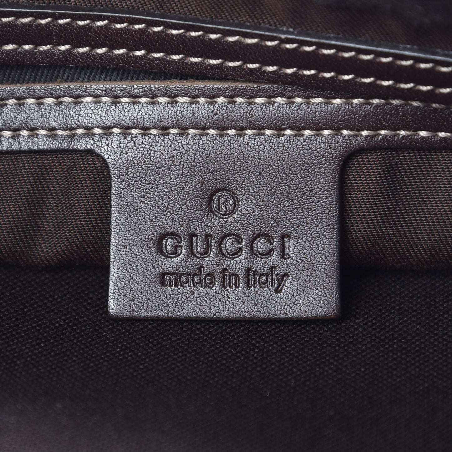 GG Supreme Monogram Belt Bag Dark Brown