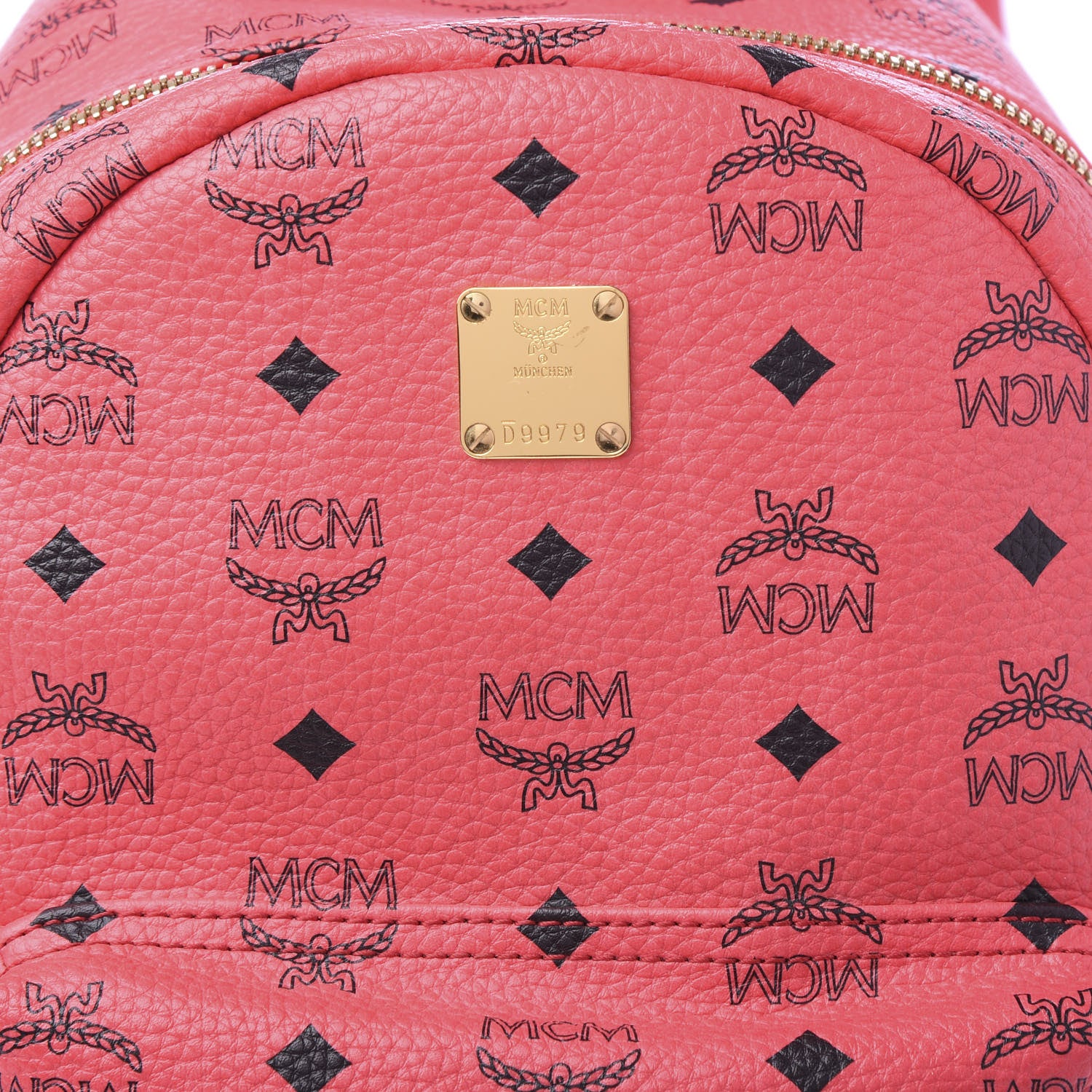 MCM Visetos Small Side Stud Stark Backpack Corail 8 of 8
