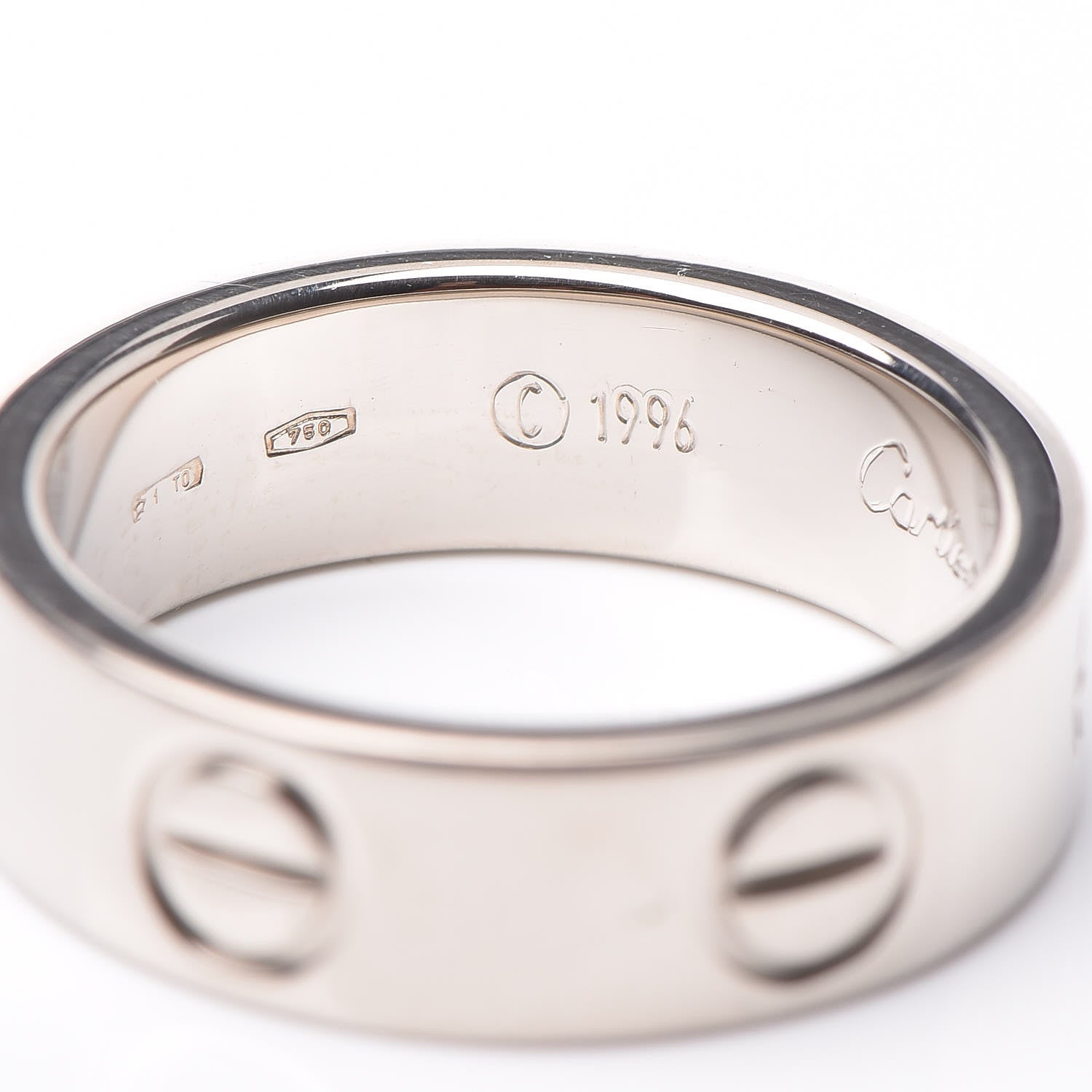Cartier 18K White Gold 5.5mm LOVE Ring 49 4.75 4 of 6