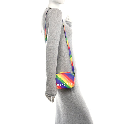 Balenciaga Smooth Calfskin Rainbow Logo XS Ville Camera Bag Multicolor 2 of 10
