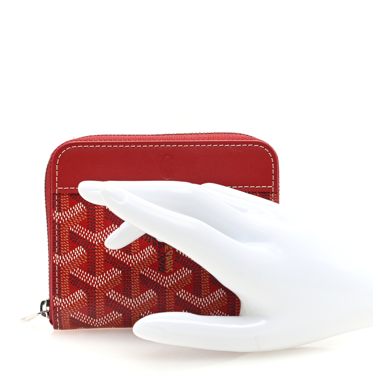 Goyard Goyardine Matignon PM Wallet Red 2 of 6