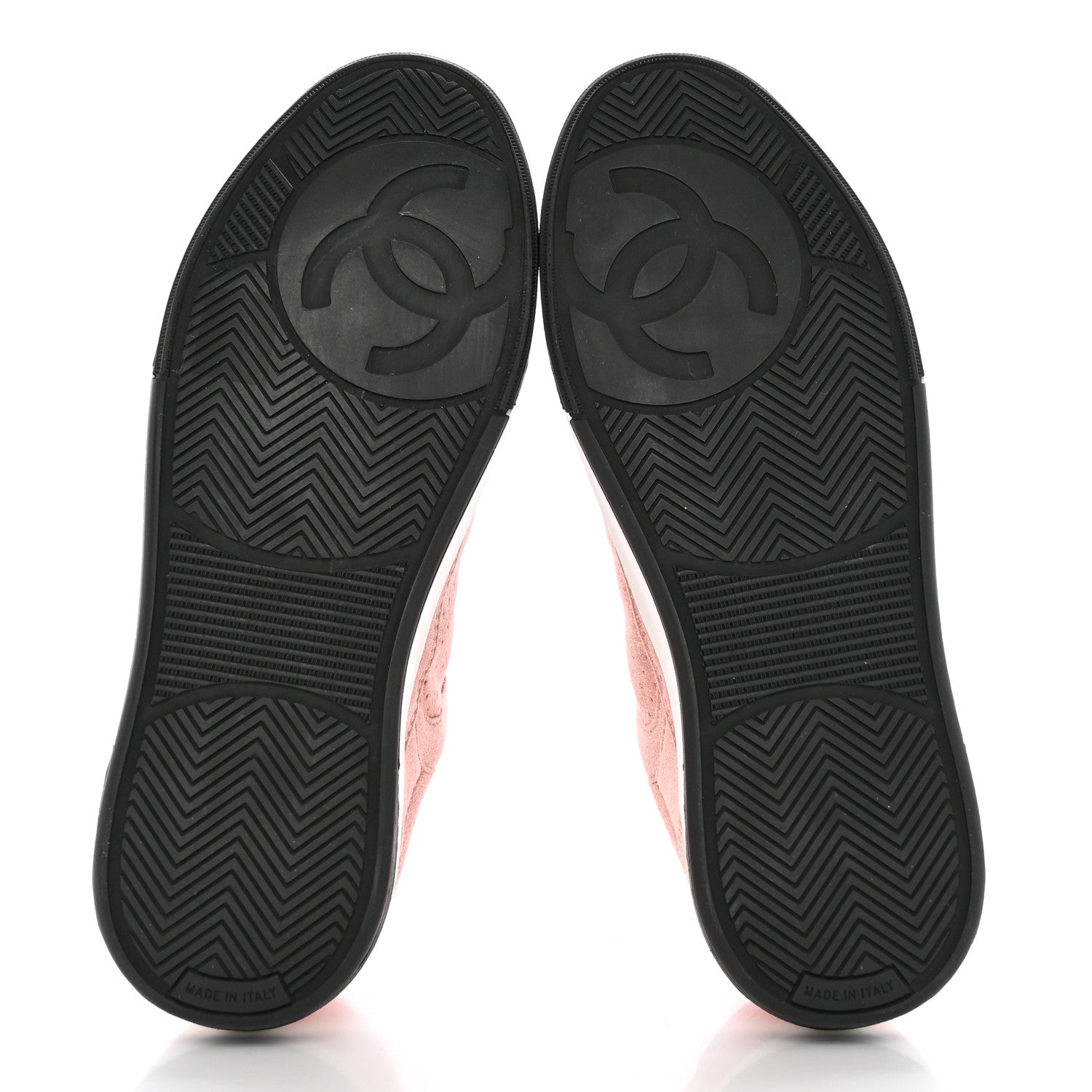 Chanel Suede Womens CC Sneakers 38.5 Pink 5 of 11