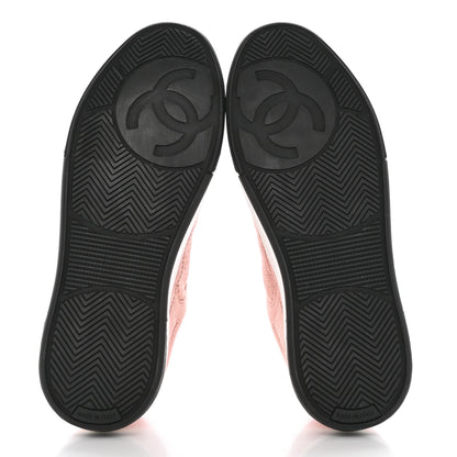 Chanel Suede Womens CC Sneakers 38.5 Pink 5 of 11