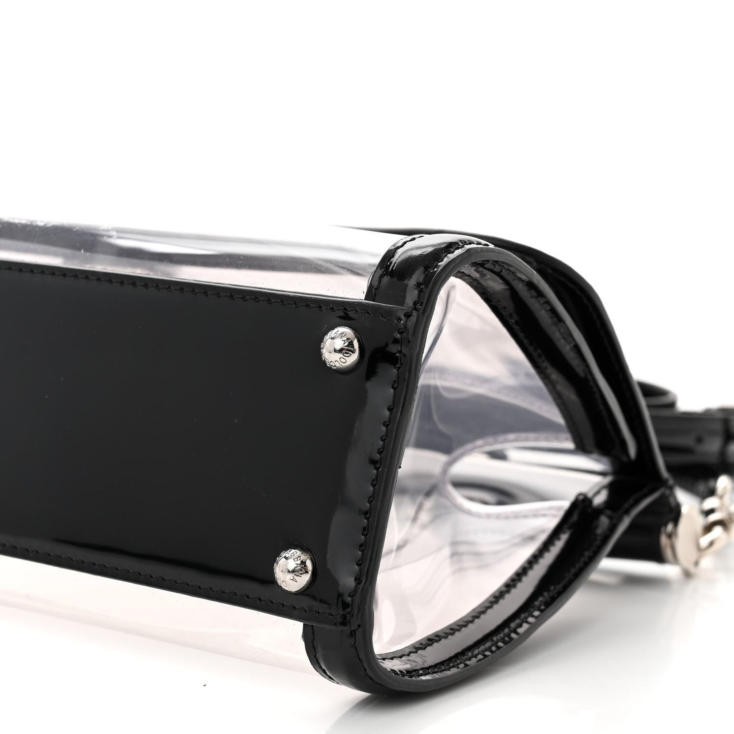 PVC Medium Miss Sicily Satchel Transparent Black