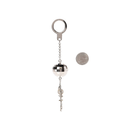 Louis Vuitton Mirror Ball Disco Key Holder Chain Ring Silver 2 of 3