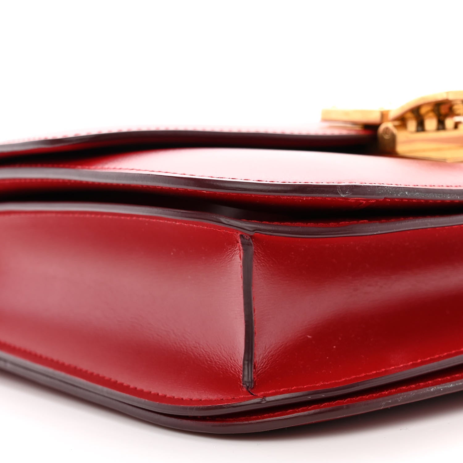 Celine Box Calfskin Medium Classic Box Flap Bag Red 10 of 11