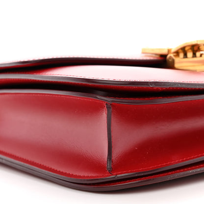 Celine Box Calfskin Medium Classic Box Flap Bag Red 10 of 11