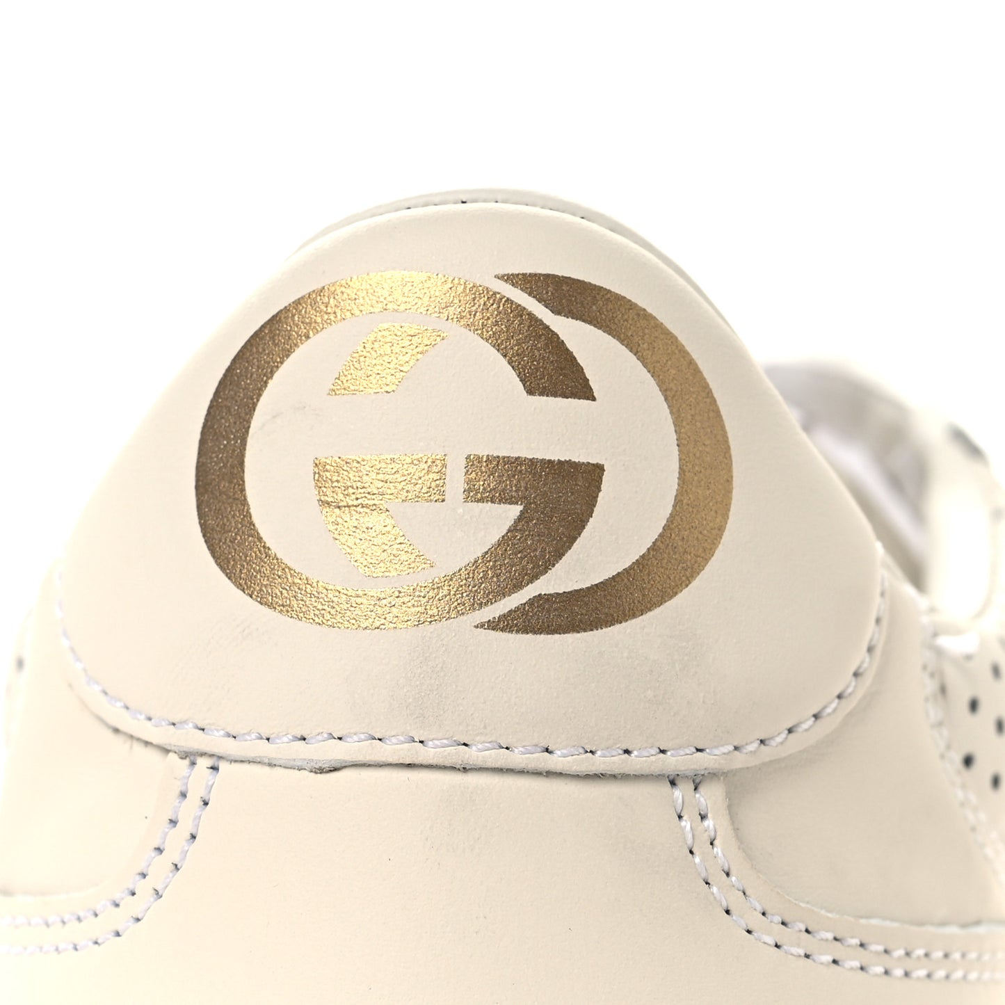 Calfskin GG Tennis Embossed Perforated Womens Platform 55mm Sneakers 39 Great White