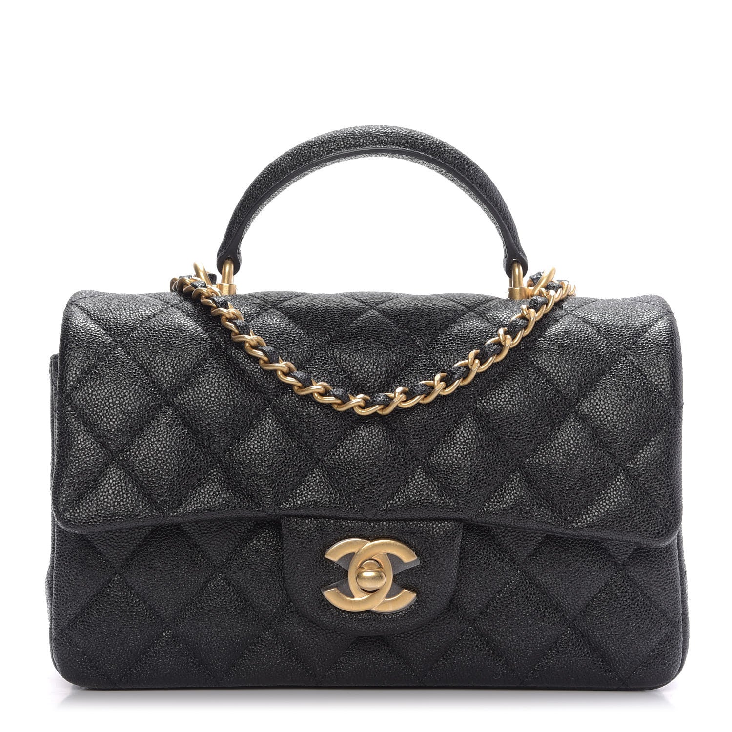 Chanel Caviar Quilted Mini Top Handle Rectangular Flap Black 1 of 9
