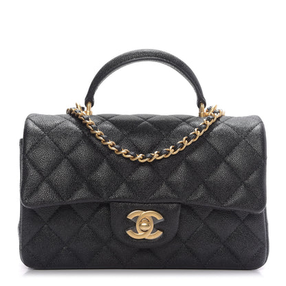 Chanel Caviar Quilted Mini Top Handle Rectangular Flap Black 1 of 9