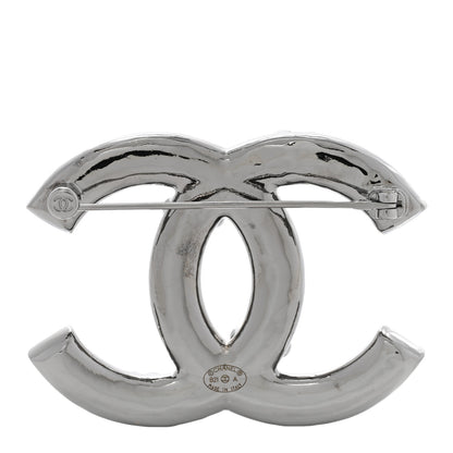 Chanel Pearl Crystal CC Brooch Ruthenium 3 of 5