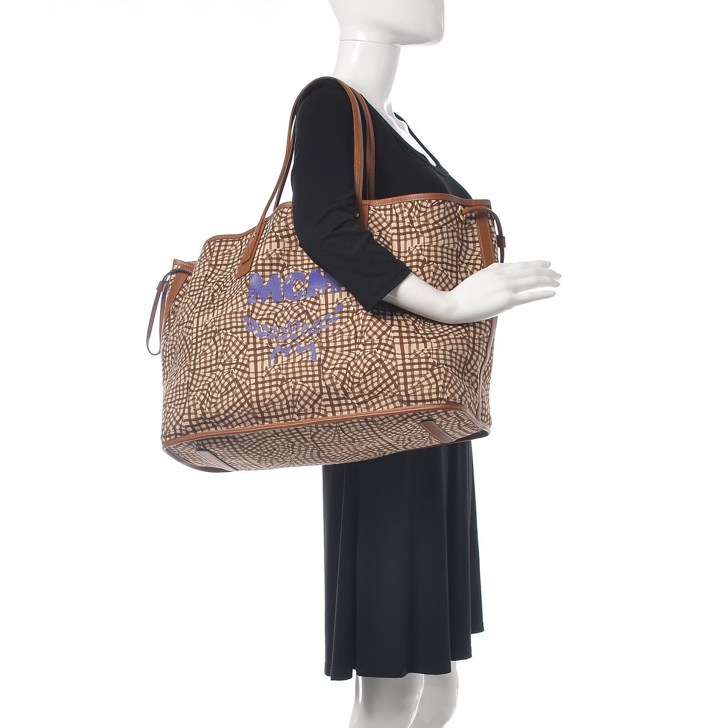 Visetos Large Liz Reversible Shopper Tote Cognac