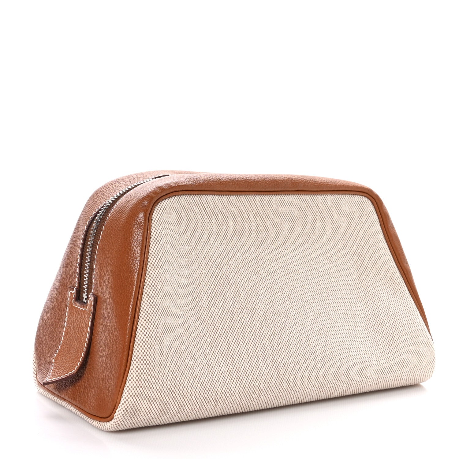 Hermes Toile Barenia Faubourg Cavour Pouch Fauve 3 of 11