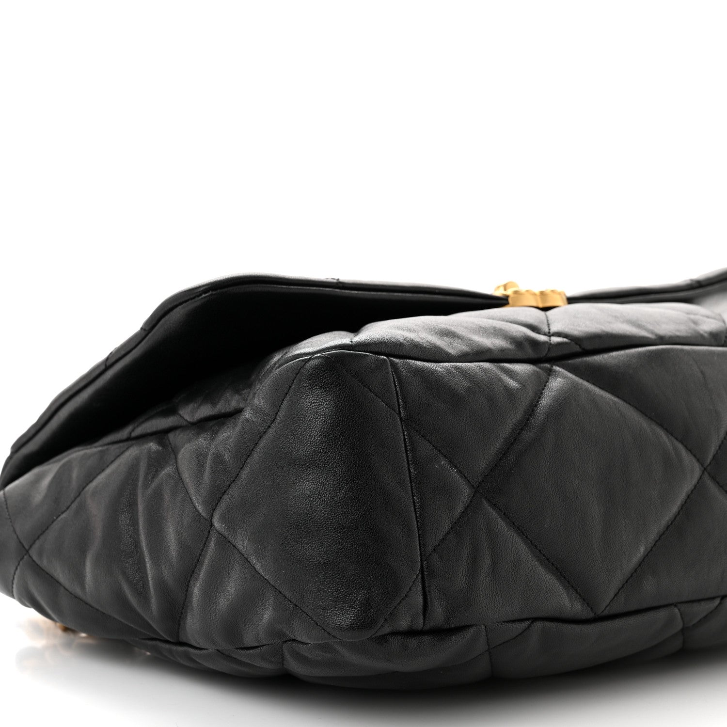 Chanel Goatskin Quilted Maxi Chanel 19 Flap Black 9 of 13